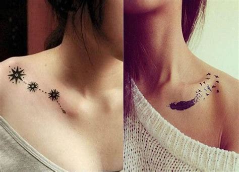 25 Meaningful collarbone tattoos for females that tell。